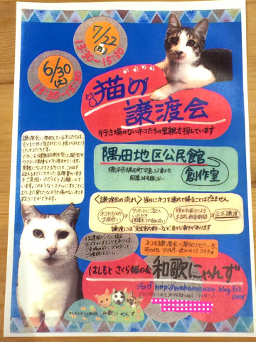 猫の譲渡会in橋本市♡はしもとさくら猫の会