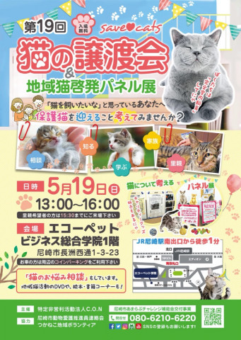 第19回 猫の譲渡会＆地域猫パネル展