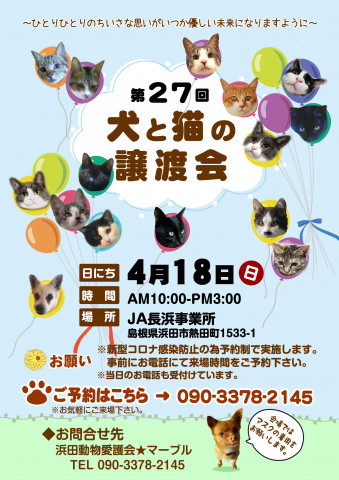 第２７回犬と猫の譲渡会