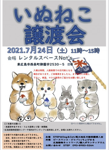 広島　いぬねこ譲渡会