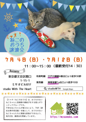 ミャオ！ねこのおうち譲渡会in江戸川橋