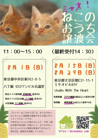 ミャオ！ねこのおうち譲渡会in八丁堀