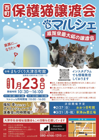 百町保護猫譲渡会＆マルシェ