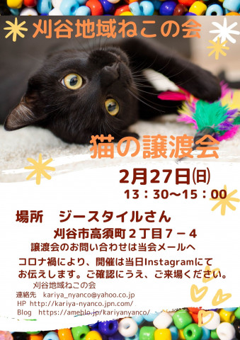 刈谷地域ねこの会　譲渡会