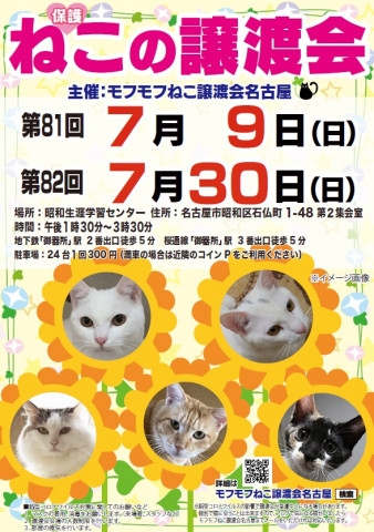 猫の譲渡会　in　名古屋市昭和生涯学習センター