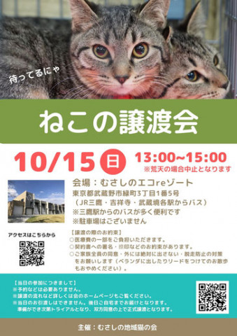 むさしの地域猫の会　譲渡会