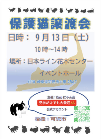 保護猫譲渡会in花木センター 20250913