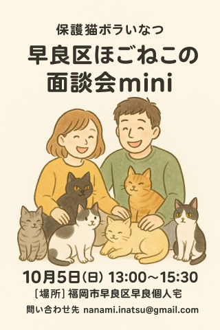 福岡市早良区ほごねこ面談会mini
