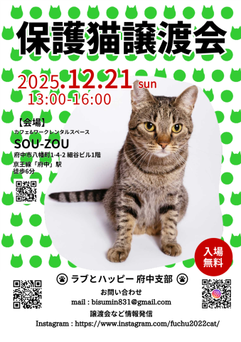 ラブとハッピー府中【保護猫譲渡会】