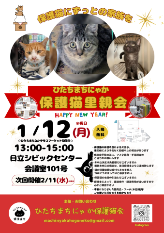ひたちまちにゃか保護猫里親会