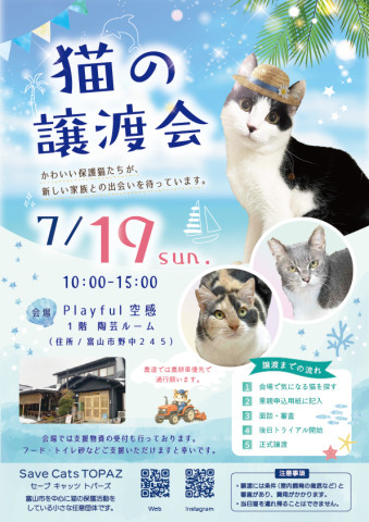 Save Cats TOPAZ 保護猫譲渡会