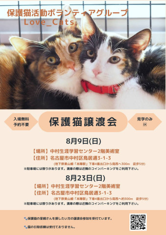 Love_Cats　保護猫譲渡会　8/9