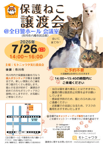 モトニャワタ保護ねこ譲渡会