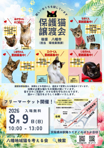 🐾 京都府八幡市 保護猫譲渡会 🐾