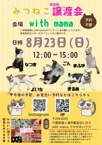 みつねこ保護猫の譲渡会