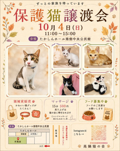高鍋猫の会　譲渡会