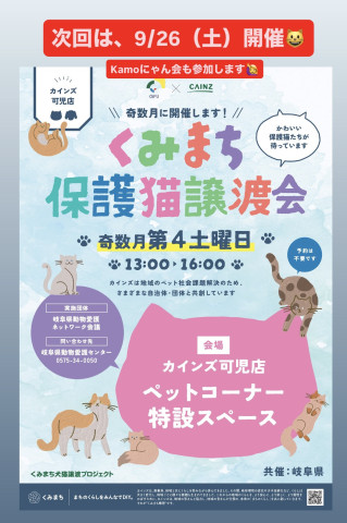 くみまち保護猫譲渡会 20260926