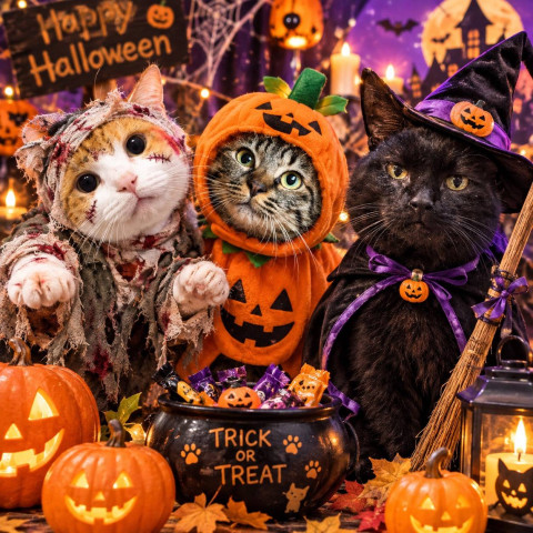 in岡崎市☆ハロウィン☆保護猫達を暖かいオウチに迎えよう☆2026年10月25日（日）～ 非営利団体「ちーむ にゃいんず」