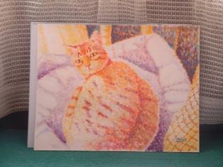 044 猫は背中で語る 水彩画 ねこせん編集長 ねこの手 さんの猫ブログ ネコジルシ