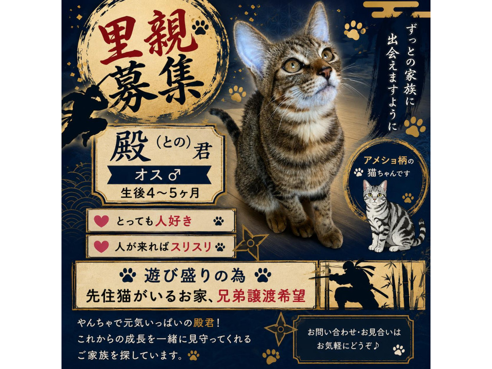 わしがネズミから守ってやるぞ～との君♂