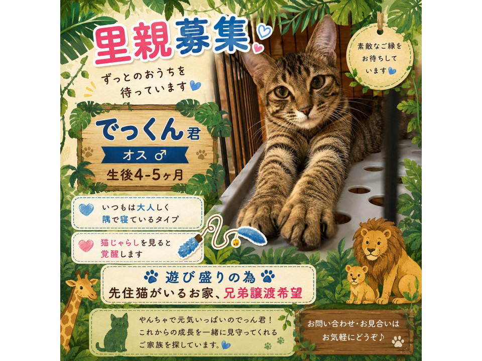 寝て食べて狩る！大人の魂を持ったでっくん